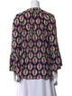 Catherine Prevost Printed V-Neck Blouse