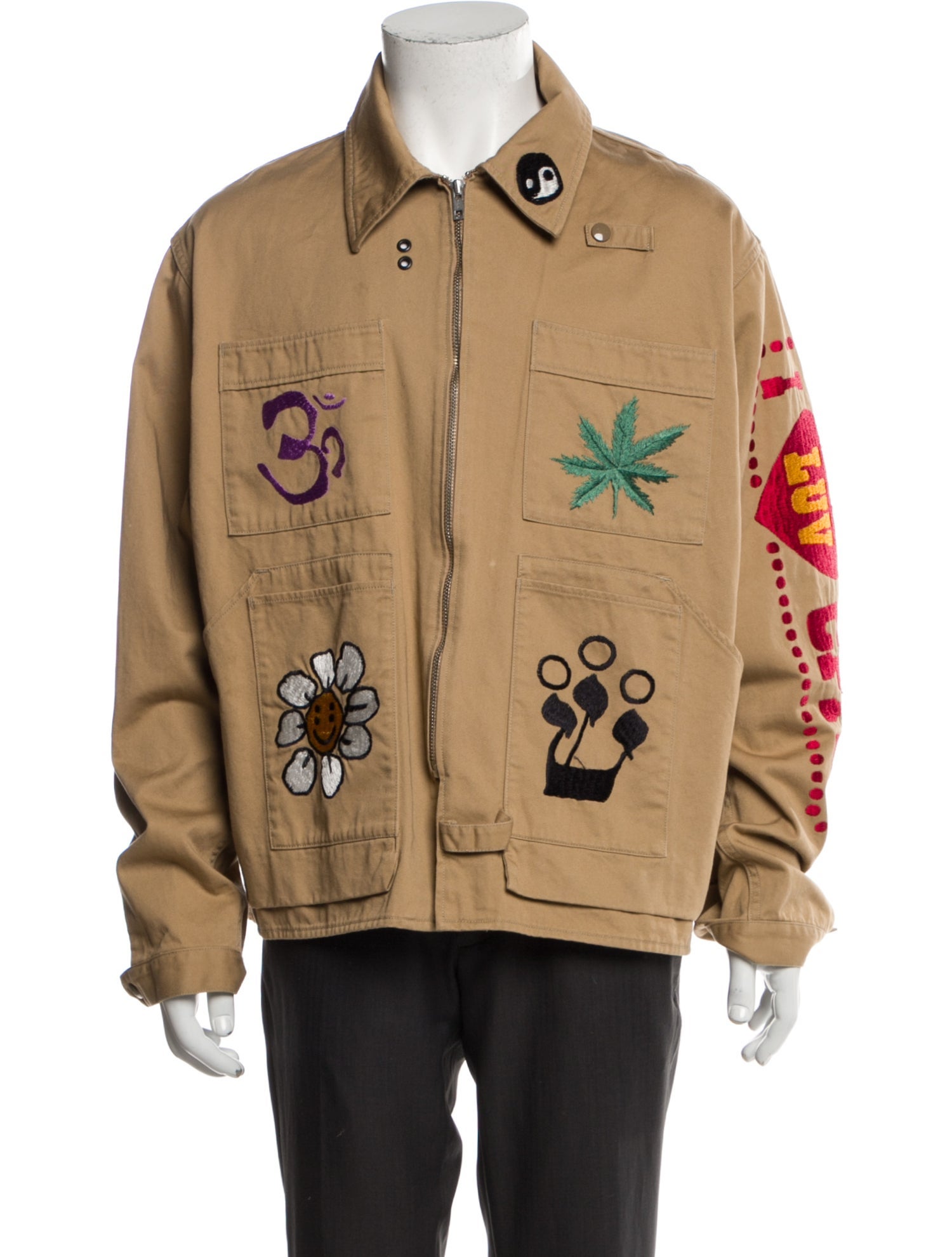 CPFM Knowledge Jacket ナレッジジャケット CPFM XYZ Suede Knowledge Jacket - Embroidered Zip-Up