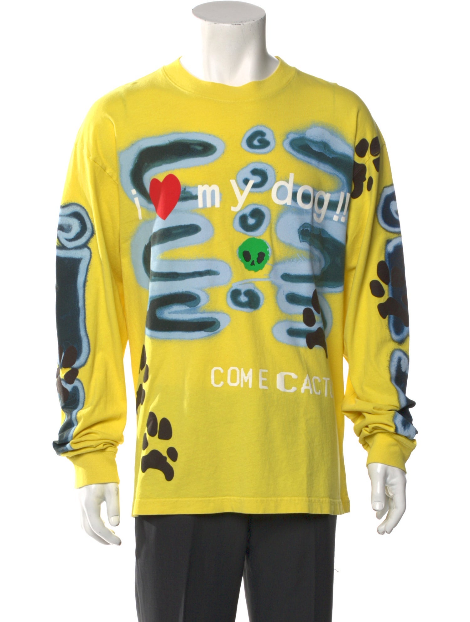 Cactus Plant Flea Market x Come Tees 'I Love My Dog' Graphic Print T-Shirt