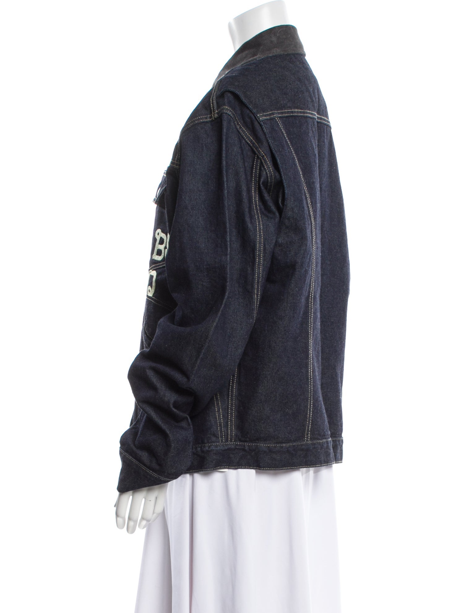 Cactus Plant Flea Market Embroidered Denim Zip Denim Jacket