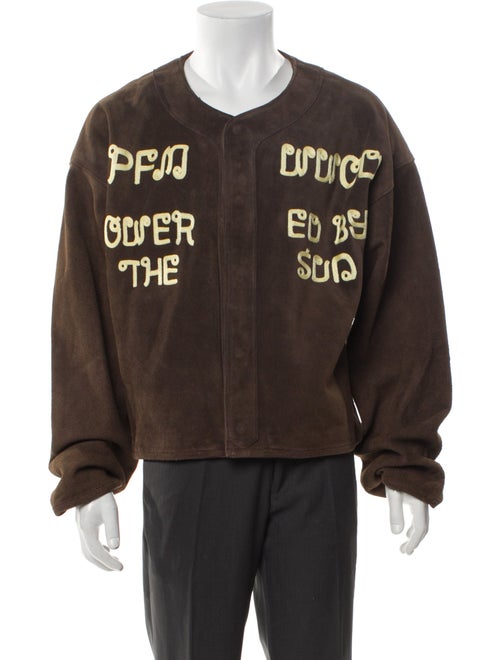 Cactus Plant Flea Market WWCD Suede Baseball Leather Windbreaker