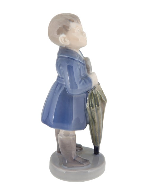 Royal Copenhagen Boy with Umbrella Figurine