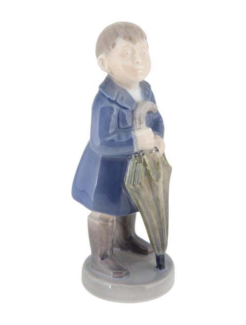Royal Copenhagen Boy with Umbrella Figurine