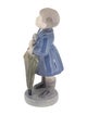 Royal Copenhagen Boy with Umbrella Figurine