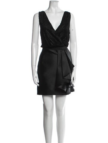 Christian Pellizzari Dresses V-Neck Mini Dress XL