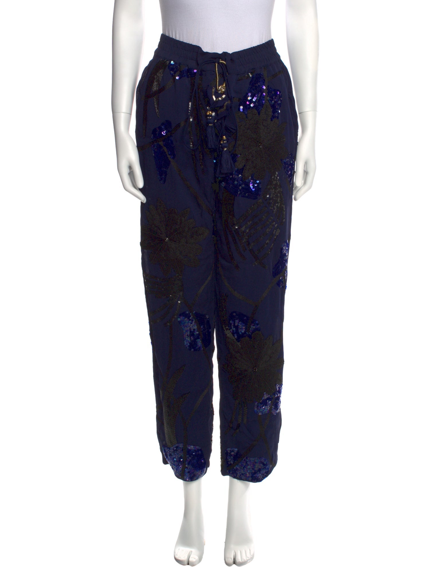 Christian Pellizzari Floral Print Straight Leg Pants
