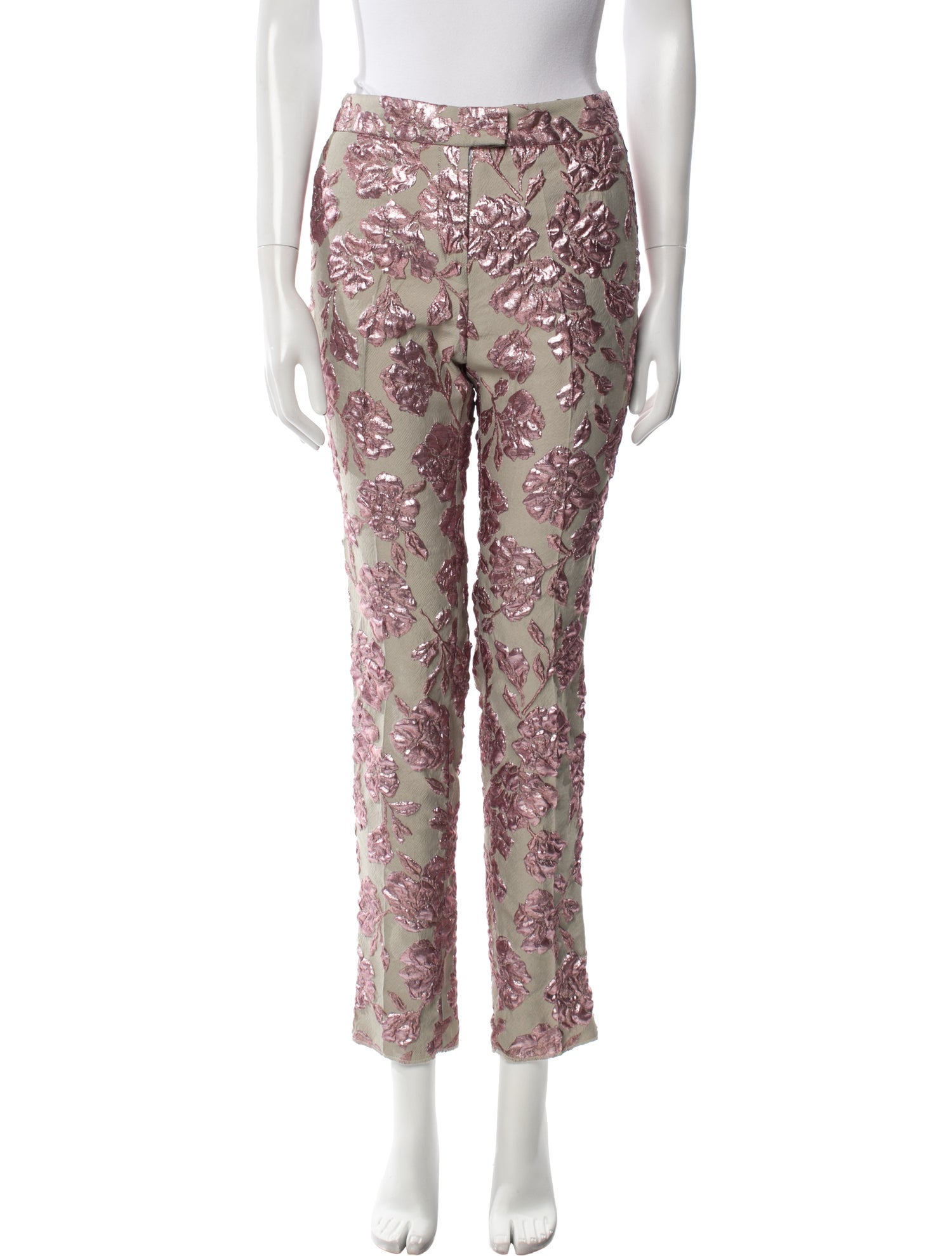 Christian Pellizzari Floral Print Skinny Leg Pants