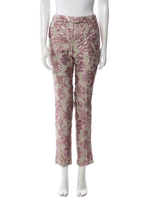 Christian Pellizzari Floral Print Skinny Leg Pants