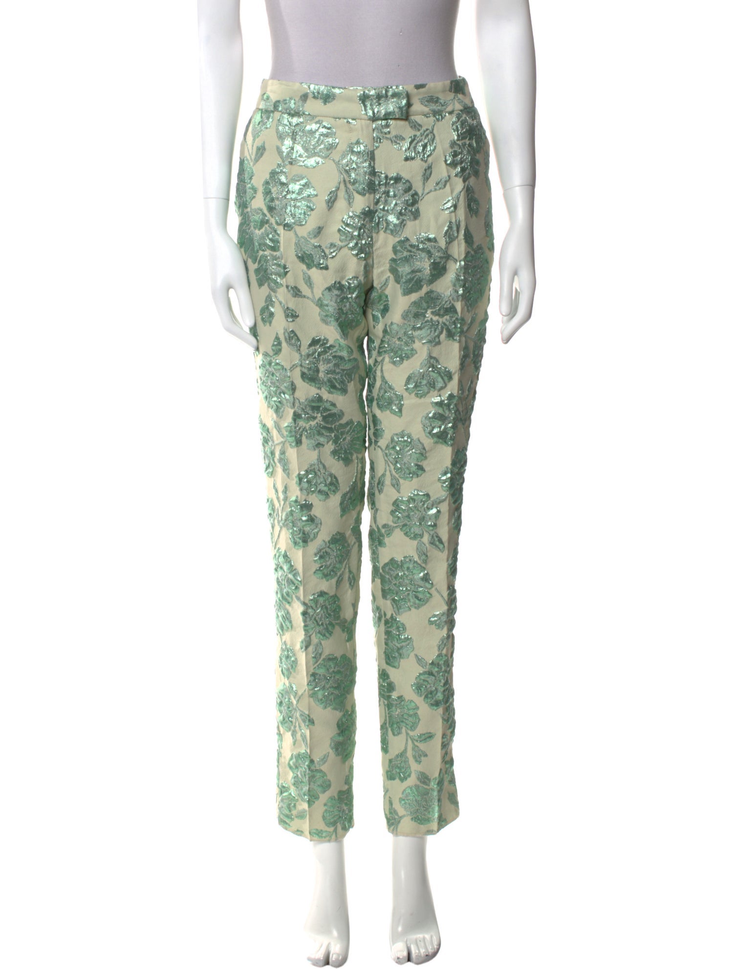 Christian Pellizzari Floral Print Straight Leg Pants