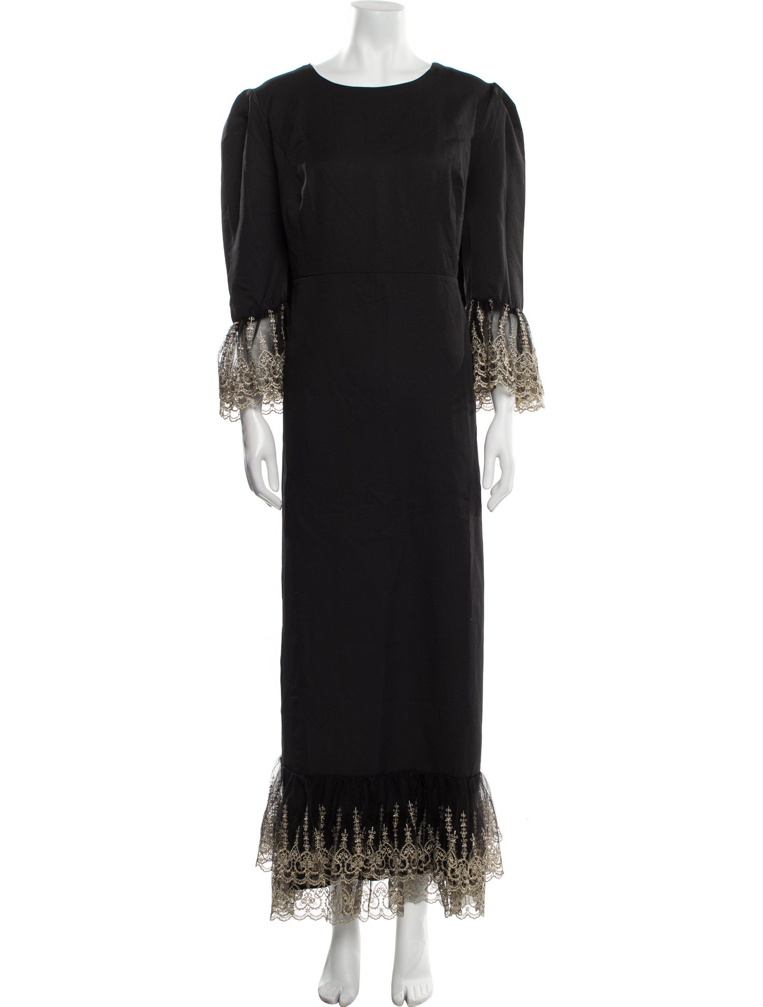 Pomandère Scoop Neck Long Dress