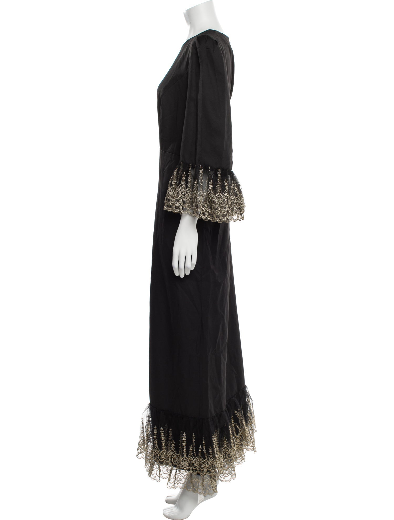 Pomandère Scoop Neck Long Dress