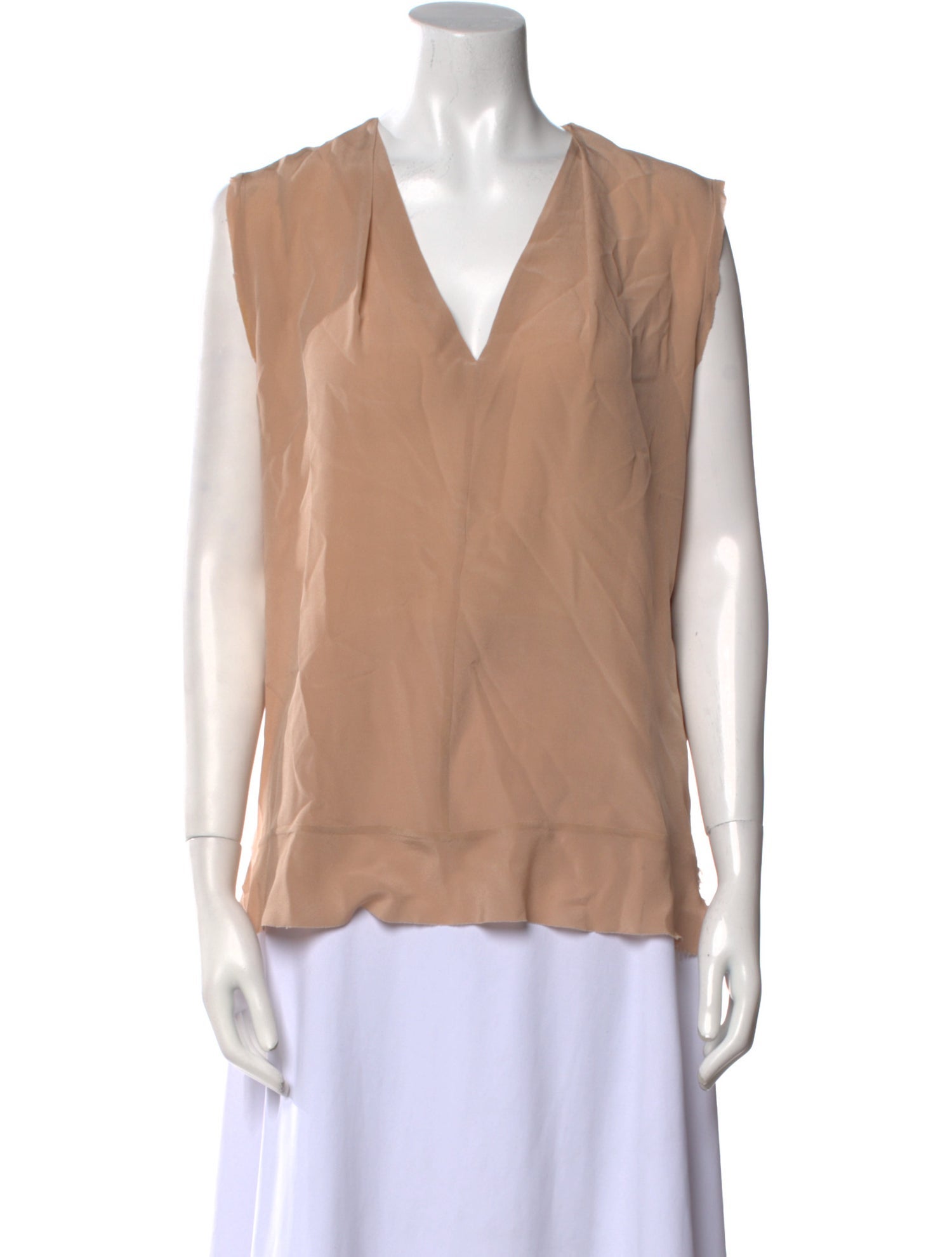 Pomandère Silk V-Neck Blouse