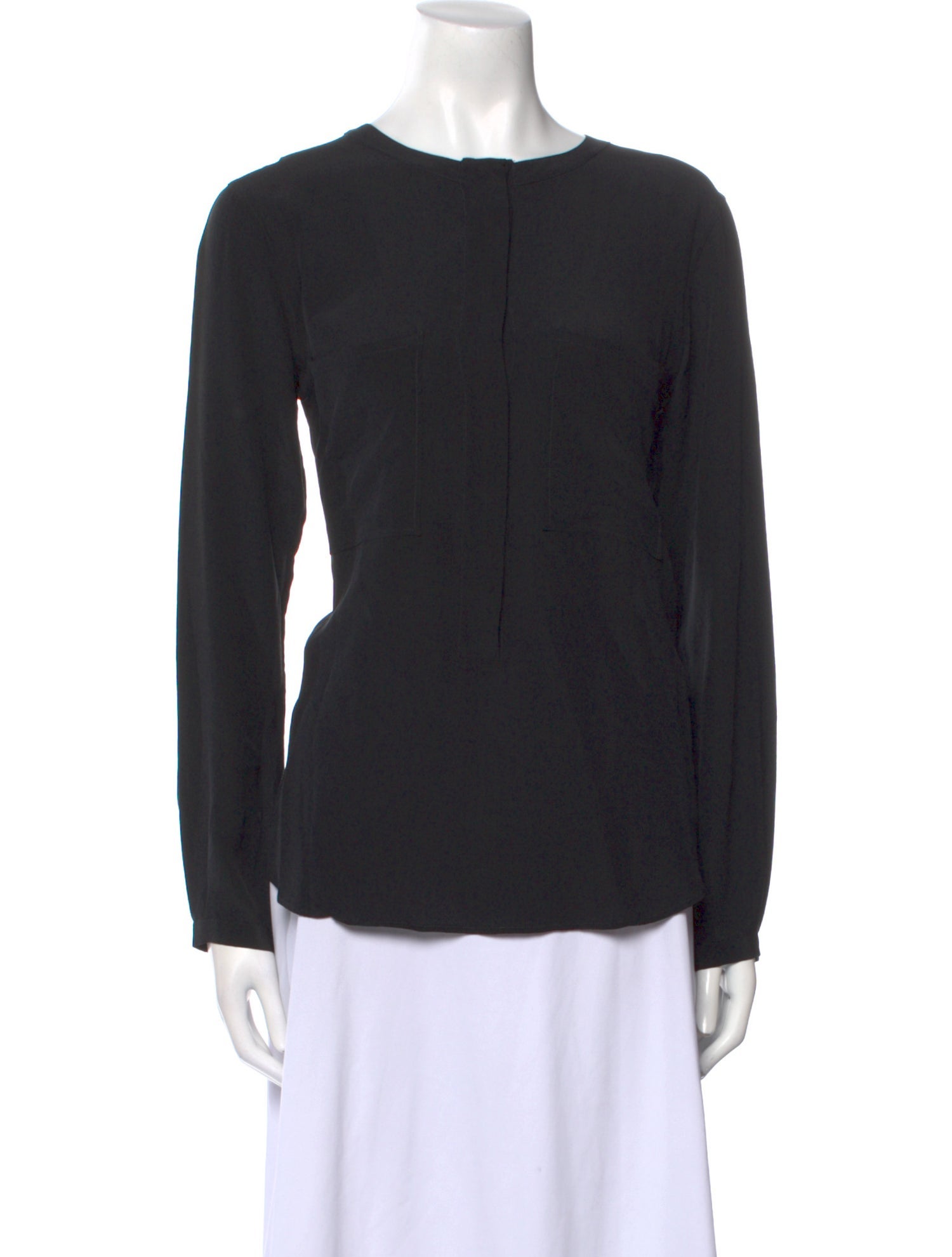 Pomandère Silk Crew Neck Top