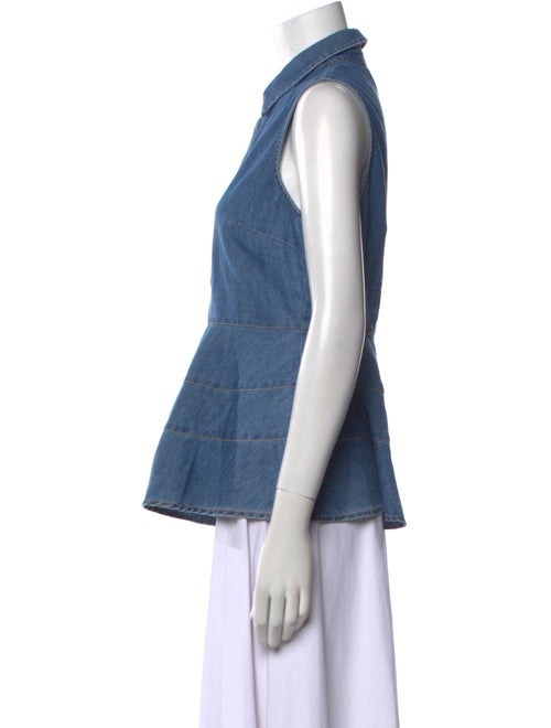 Pomandère Sleeveless Button-Up Top