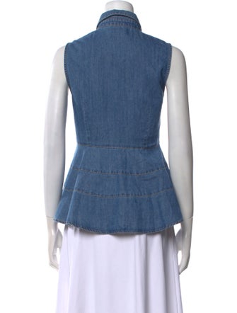 Pomandère Sleeveless Button-Up Top