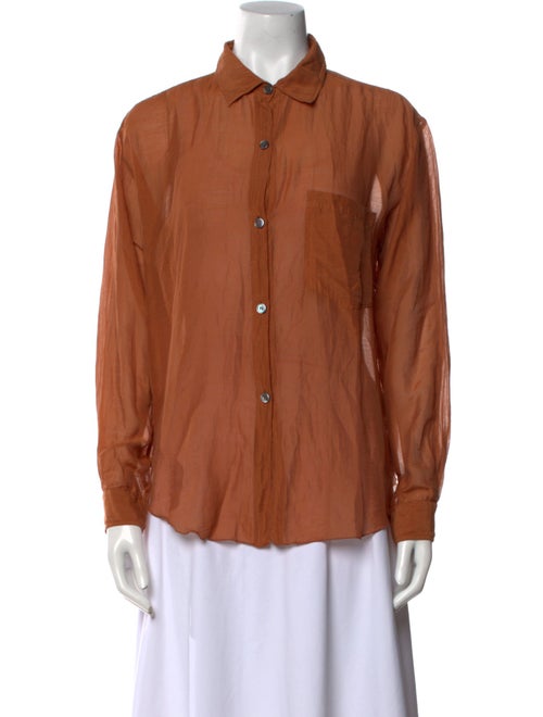Pomandère Long Sleeve Button-Up Top