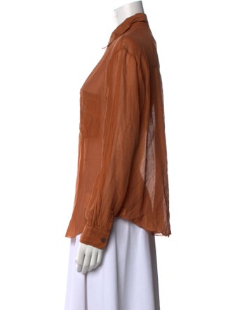 Pomandère Long Sleeve Button-Up Top