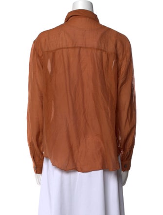 Pomandère Long Sleeve Button-Up Top