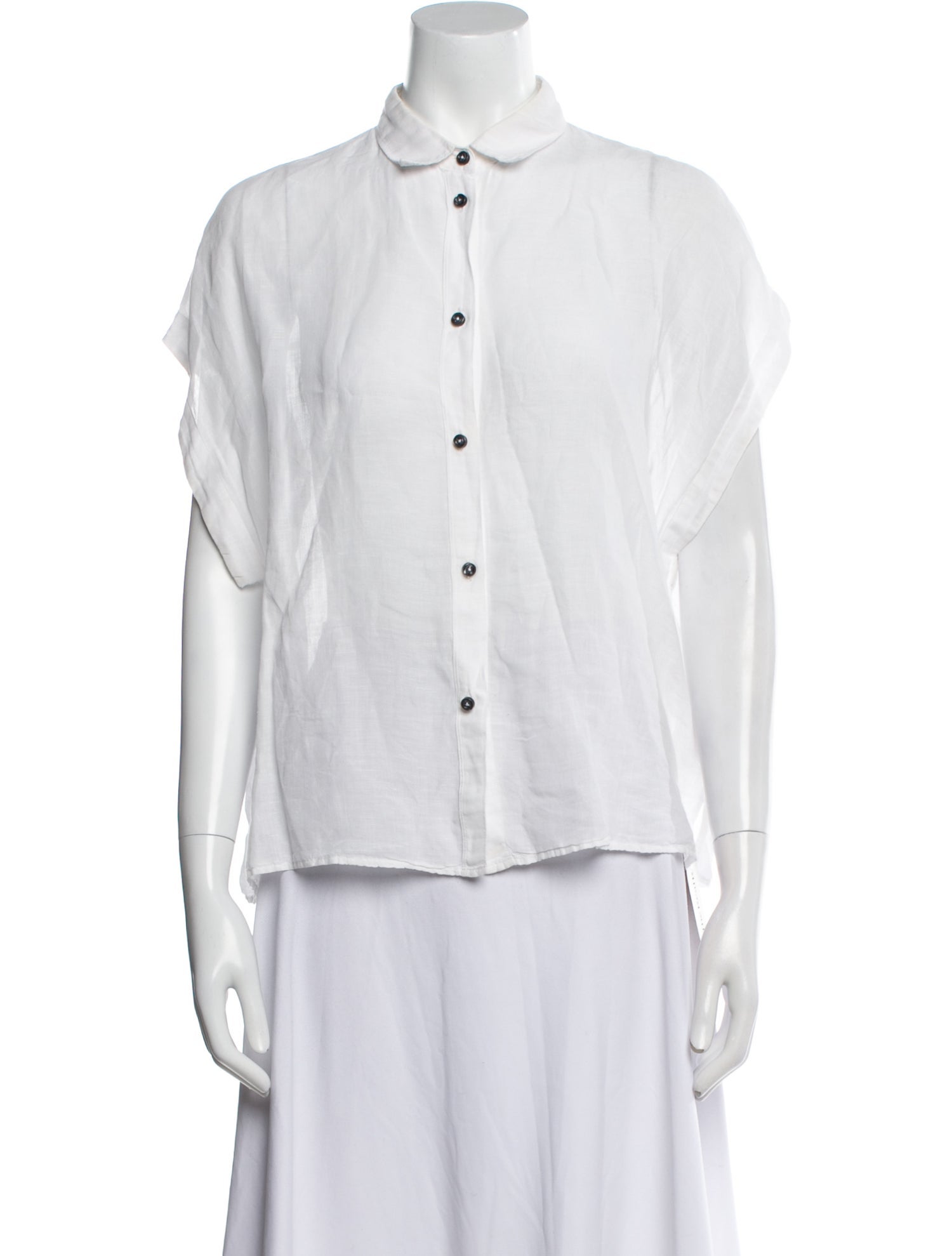 Pomandère Short Sleeve Button-Up Top