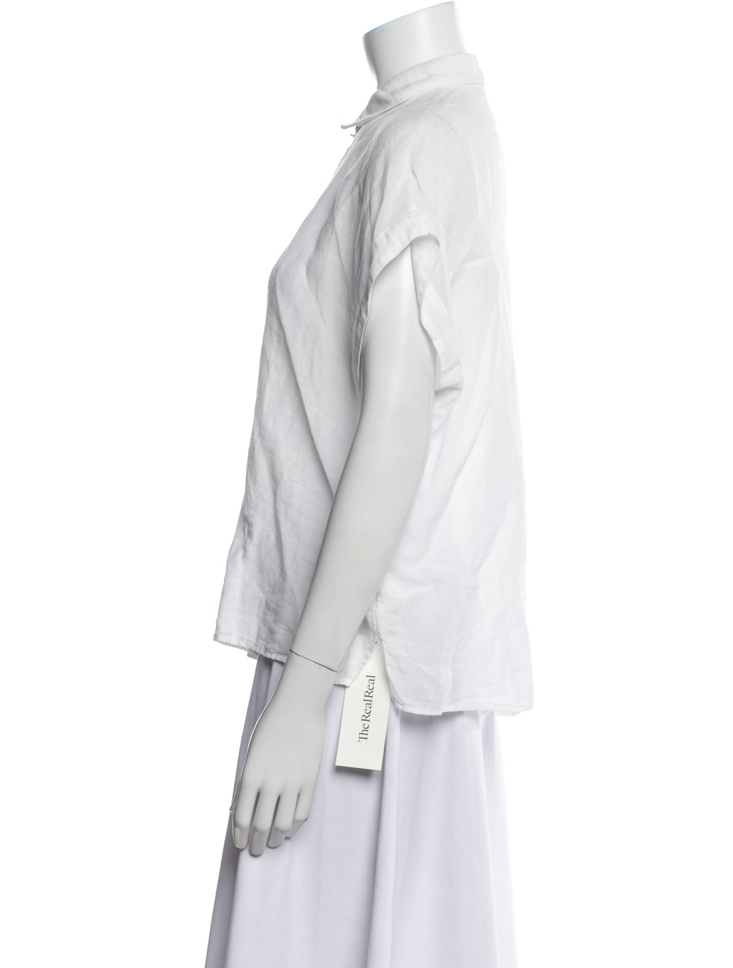 Pomandère Short Sleeve Button-Up Top