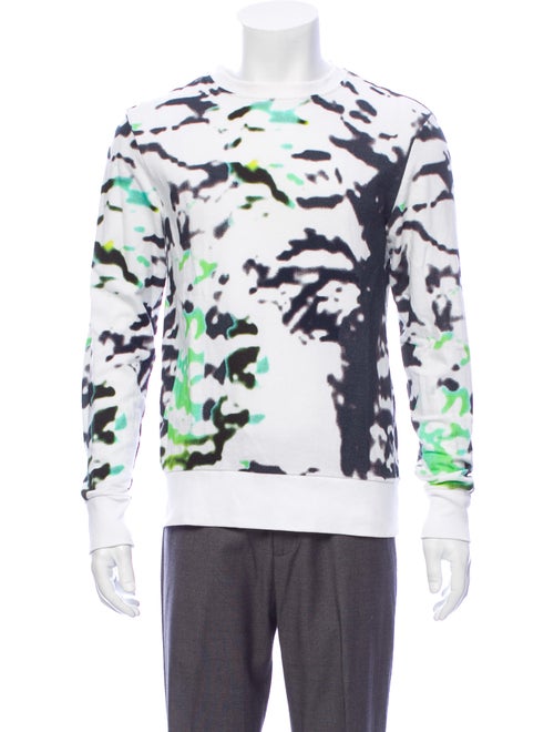 Tim Coppens Tie-Dye Print Crew Neck Sweatshirt Whi
