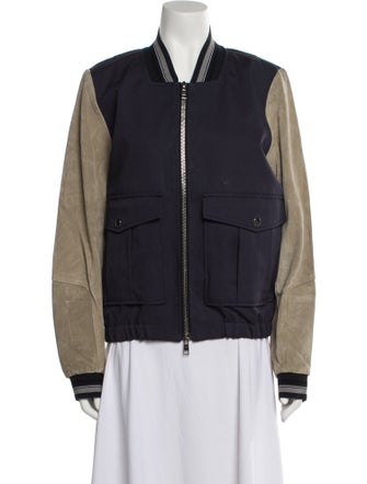 Tim Coppens Colorblock Pattern Bomber Jacket