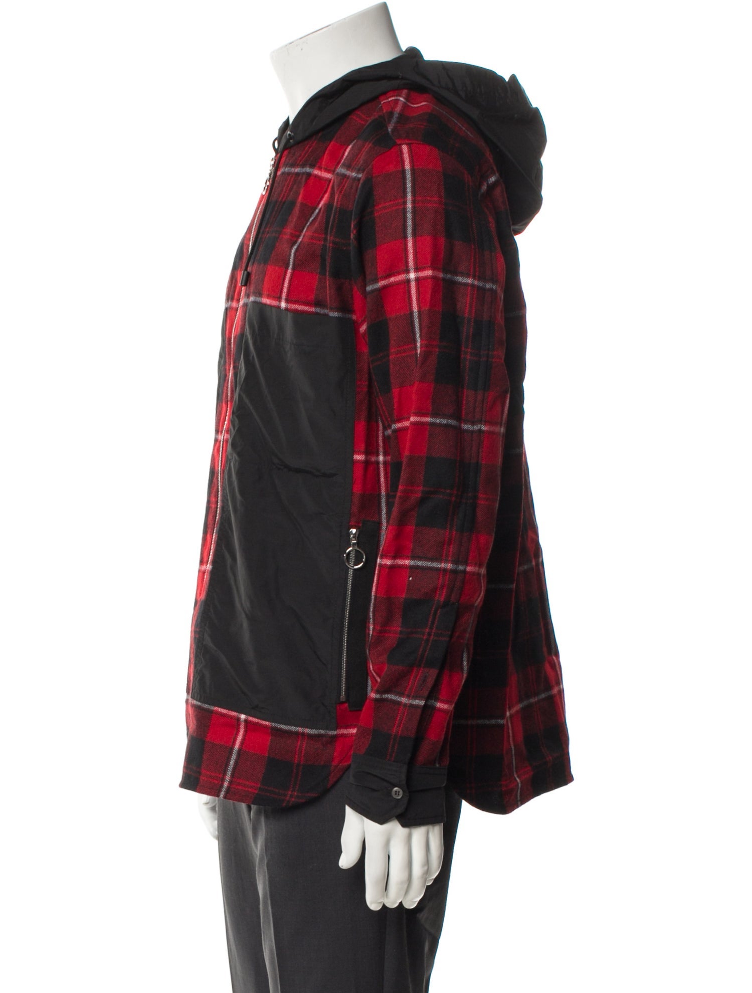 Tim Coppens Wool Plaid Print Bomber Jacket