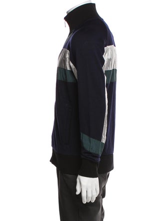 Tim Coppens Wool Colorblock Pattern Windbreaker