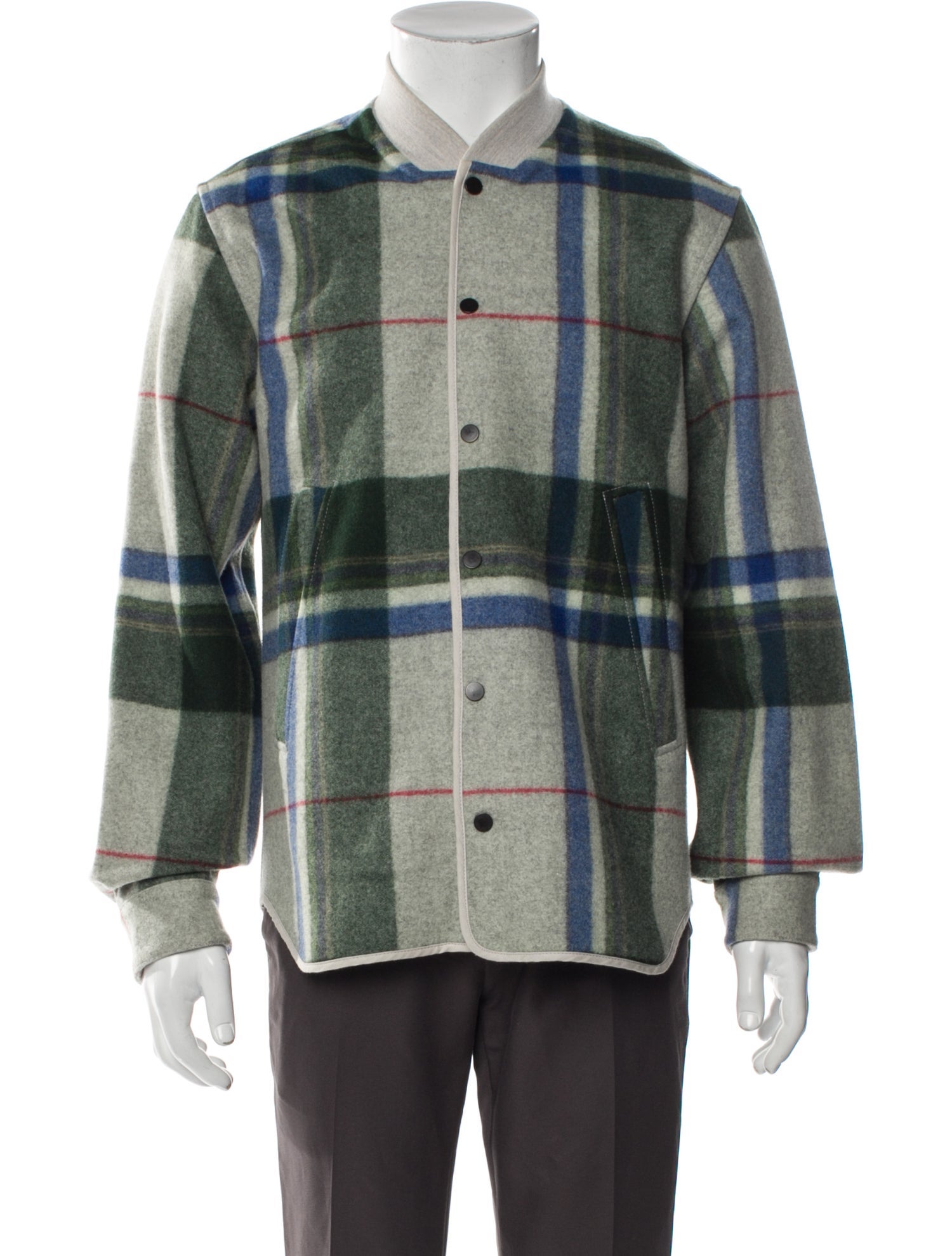 Tim Coppens Plaid Print Trucker Jacket