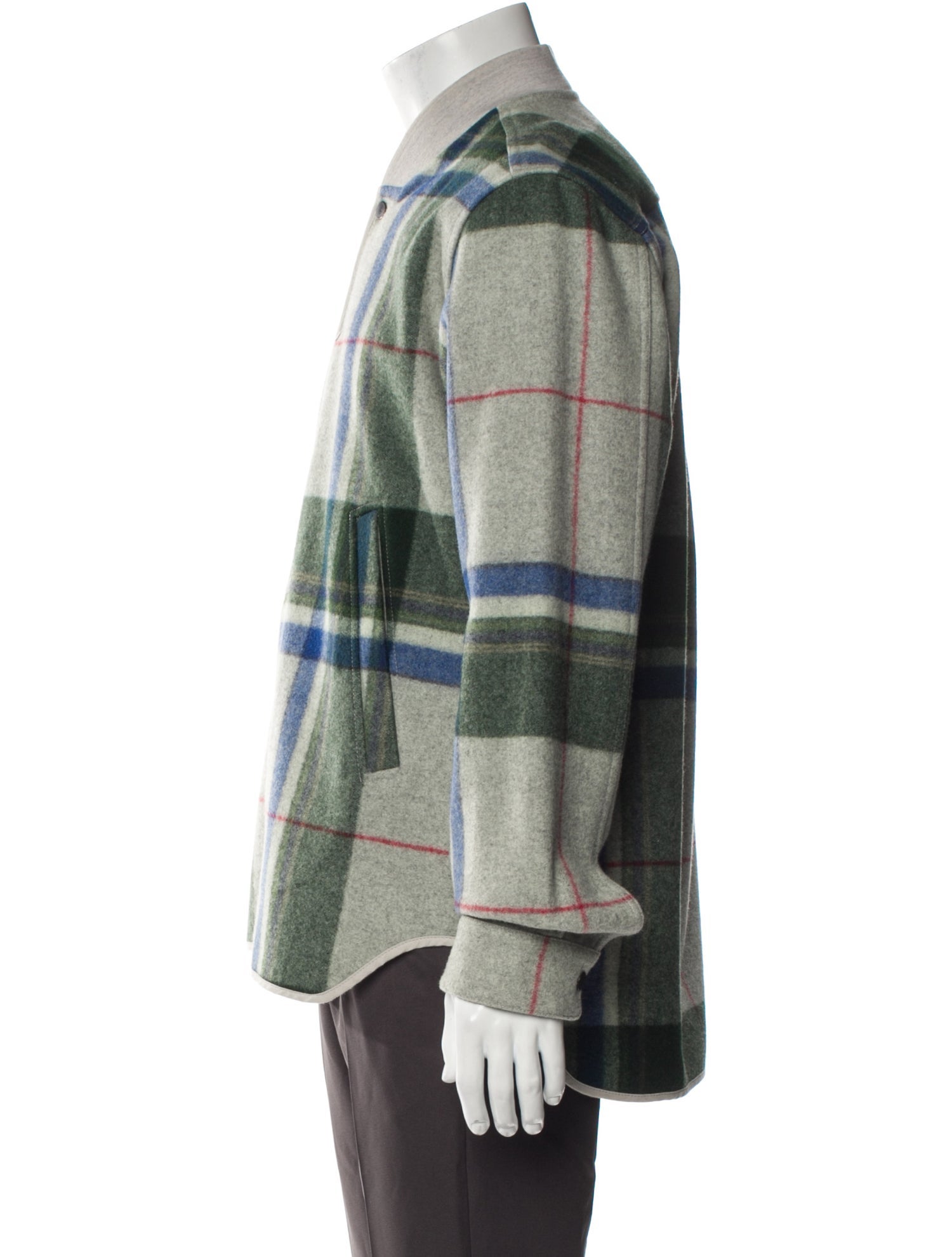 Tim Coppens Plaid Print Trucker Jacket