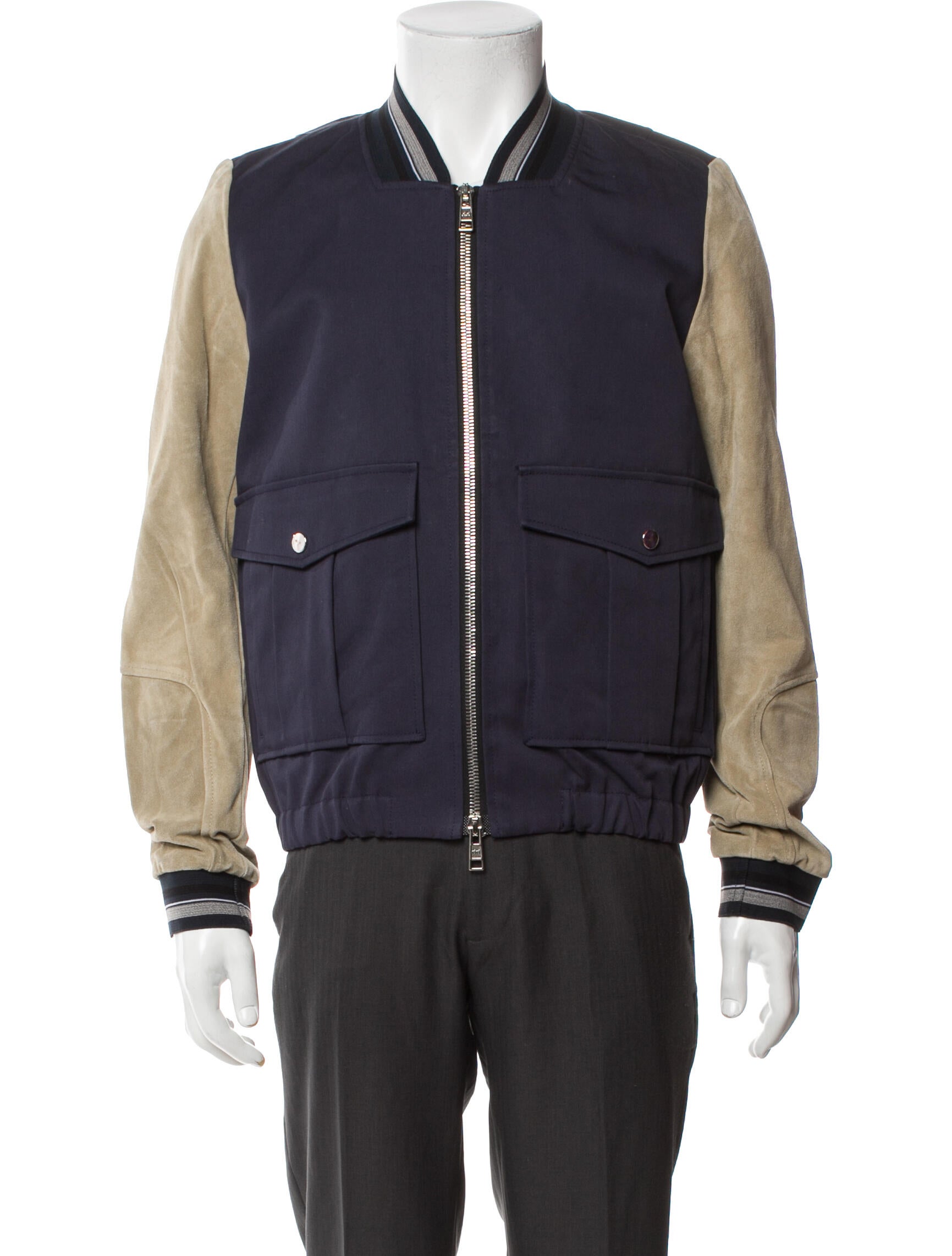 Tim Coppens Colorblock Pattern Bomber Jacket