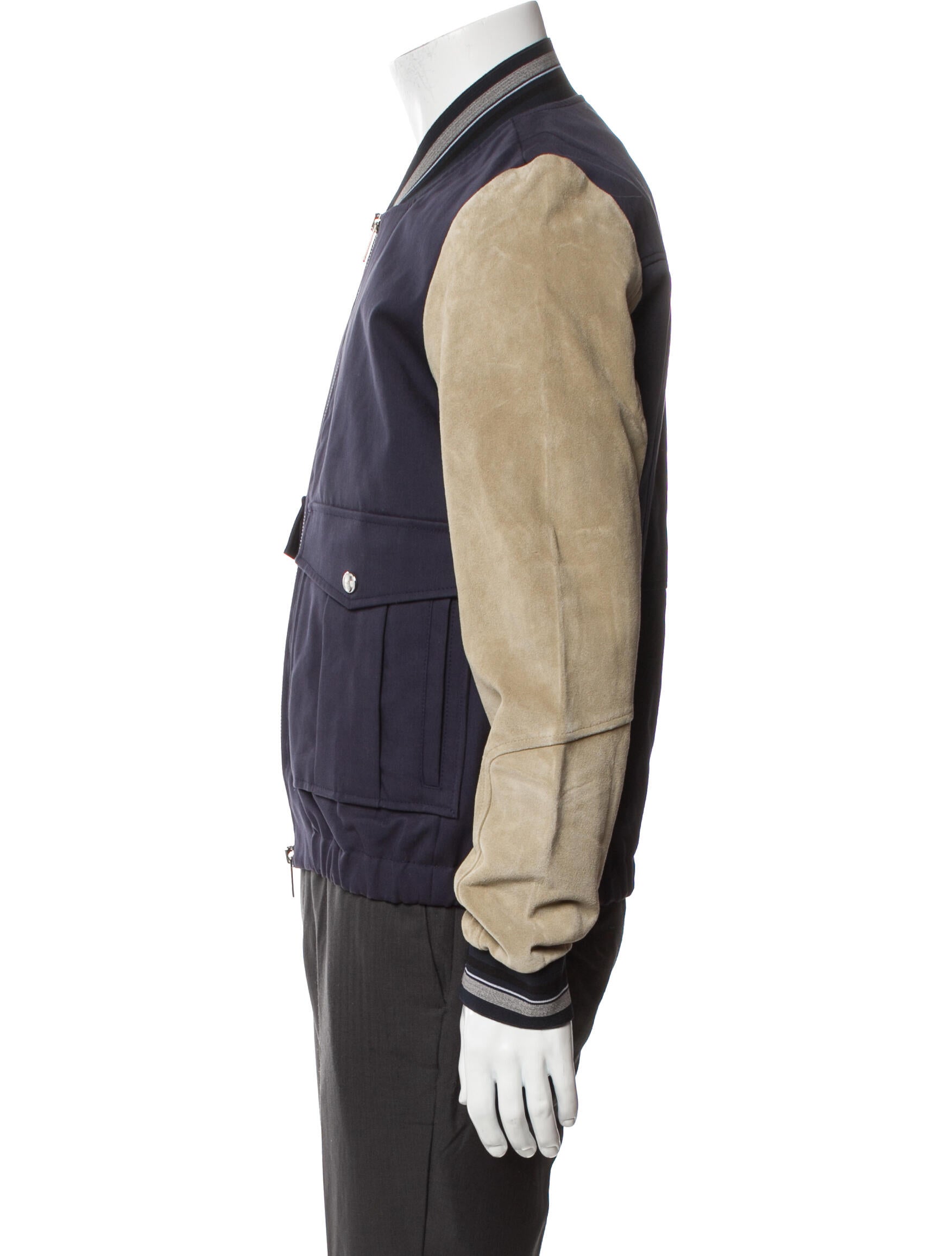 Tim Coppens Colorblock Pattern Bomber Jacket