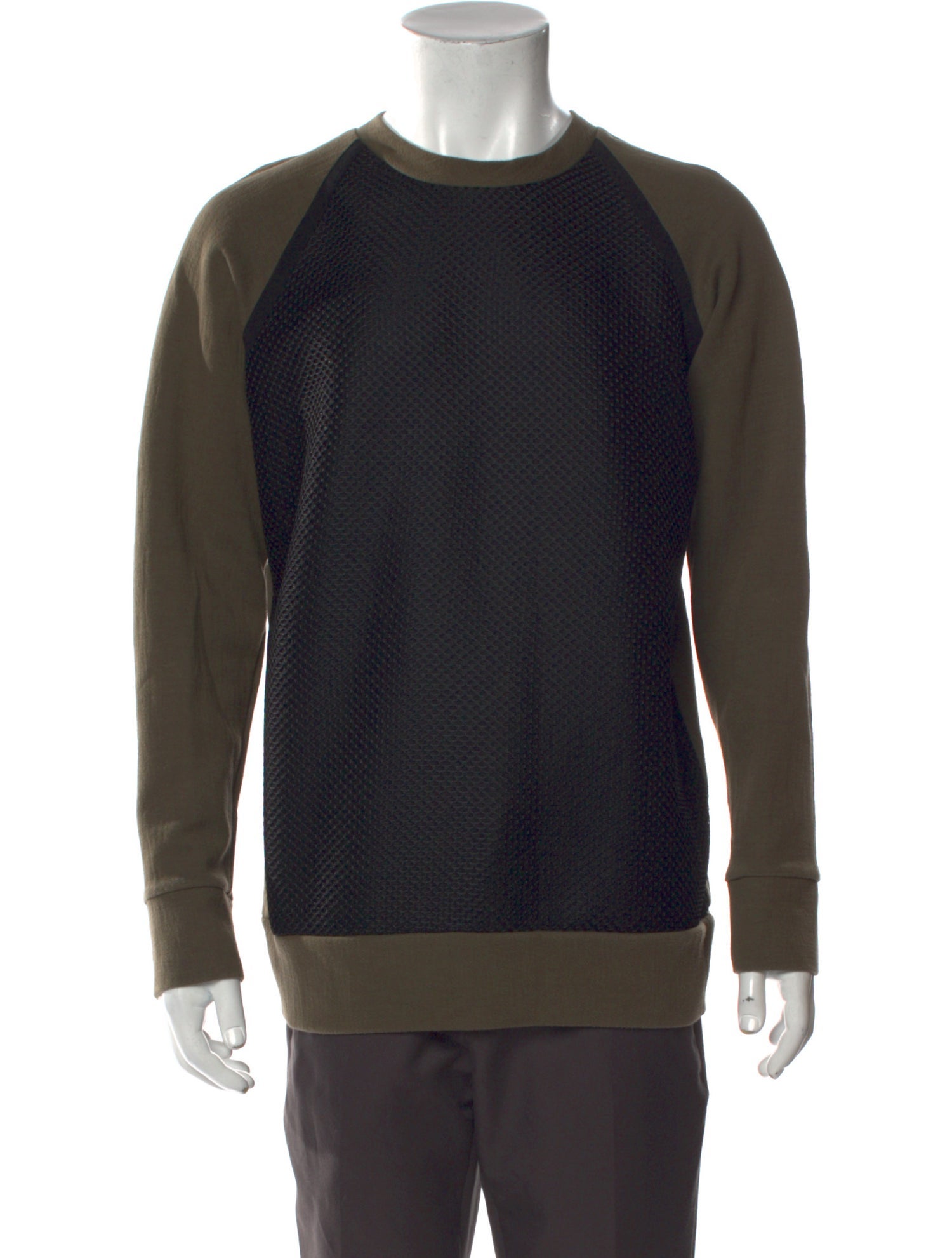 Christopher Raeburn Colorblock Pattern Crew Neck Sweatshirt