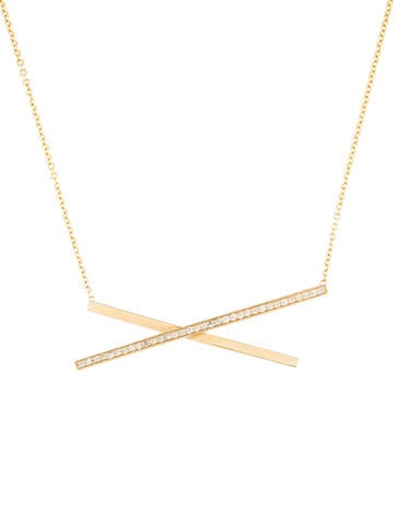 Carbon & Hyde Diamond Katie Criss Cross Pendant Necklace