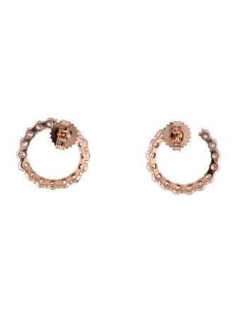 Carbon & Hyde 14K 1.80ctw Sparkler Swirl Hoop Earrings