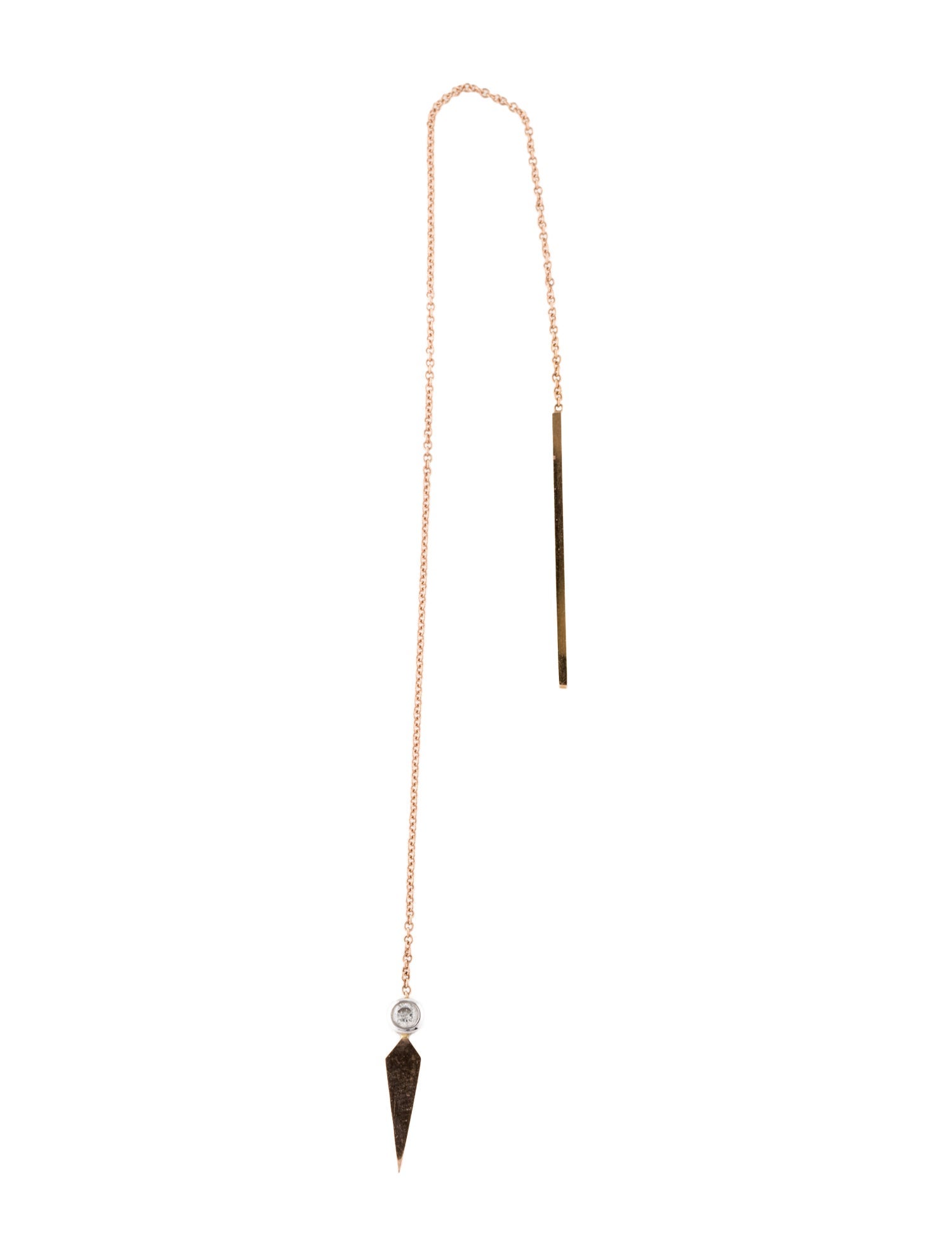 Carbon & Hyde 14K Diamond Threader Drop Earrings