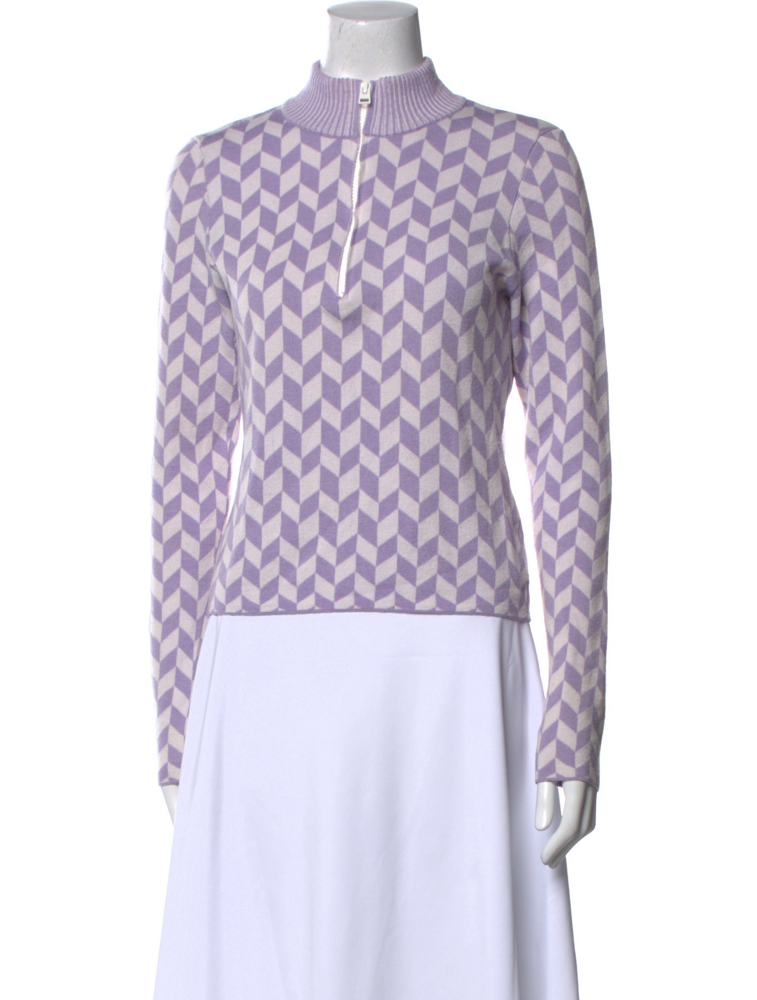 Cordova Merino Wool Plaid Print Top