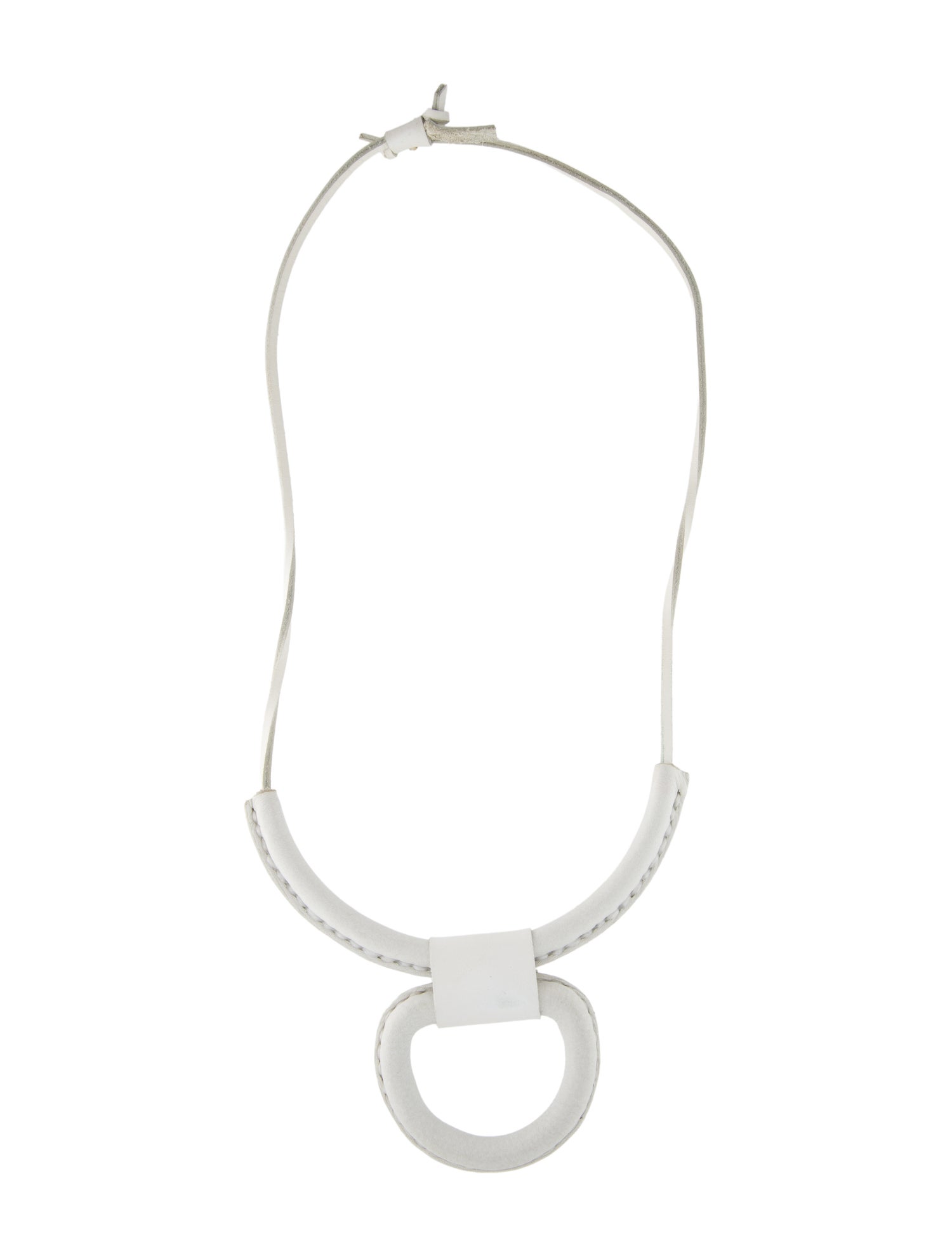 Crescioni Leather Union Pendant Necklace