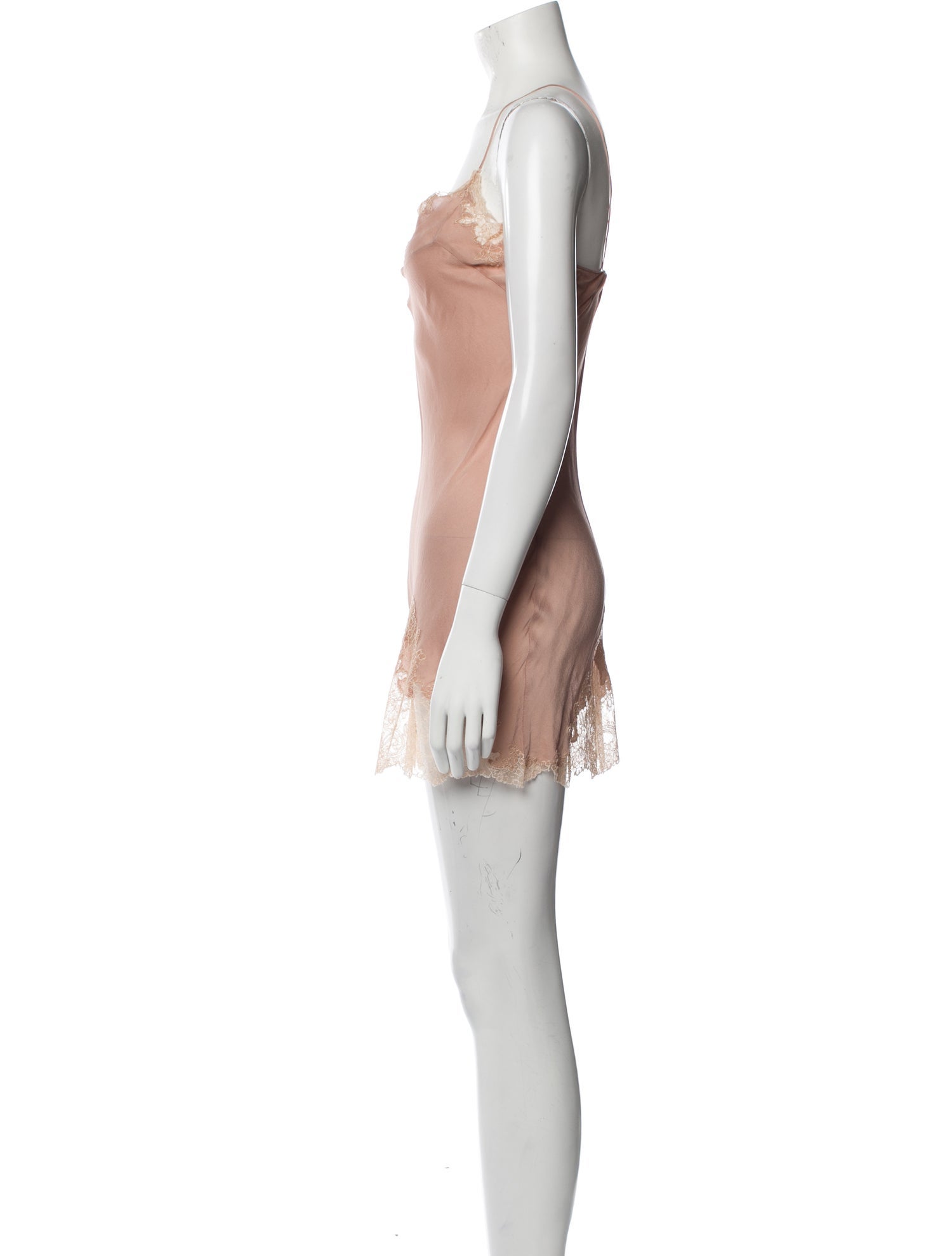 Carine Gilson Silk Lace Trim Embellishment Pajamas