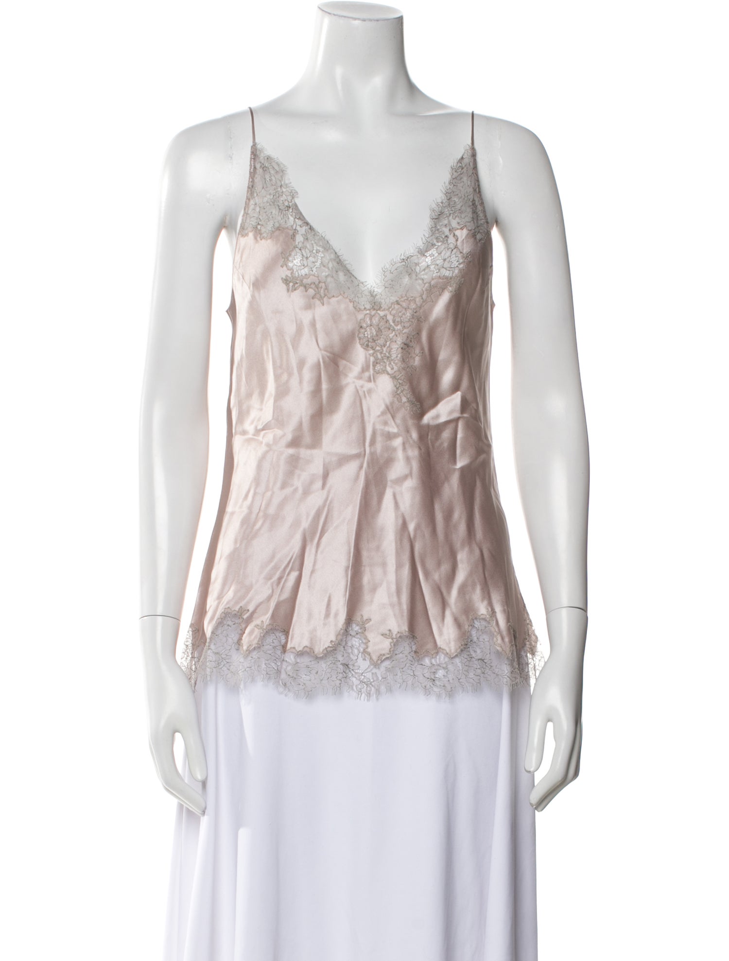 Carine Gilson Silk V-Neck Top