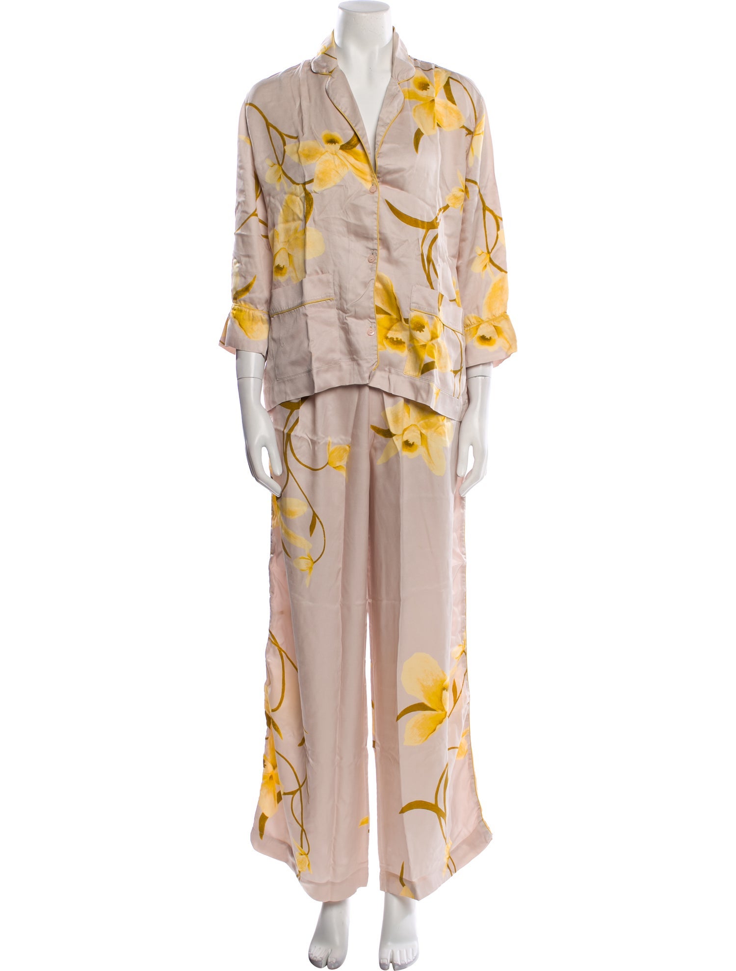 Carine Gilson Silk Printed Pajamas
