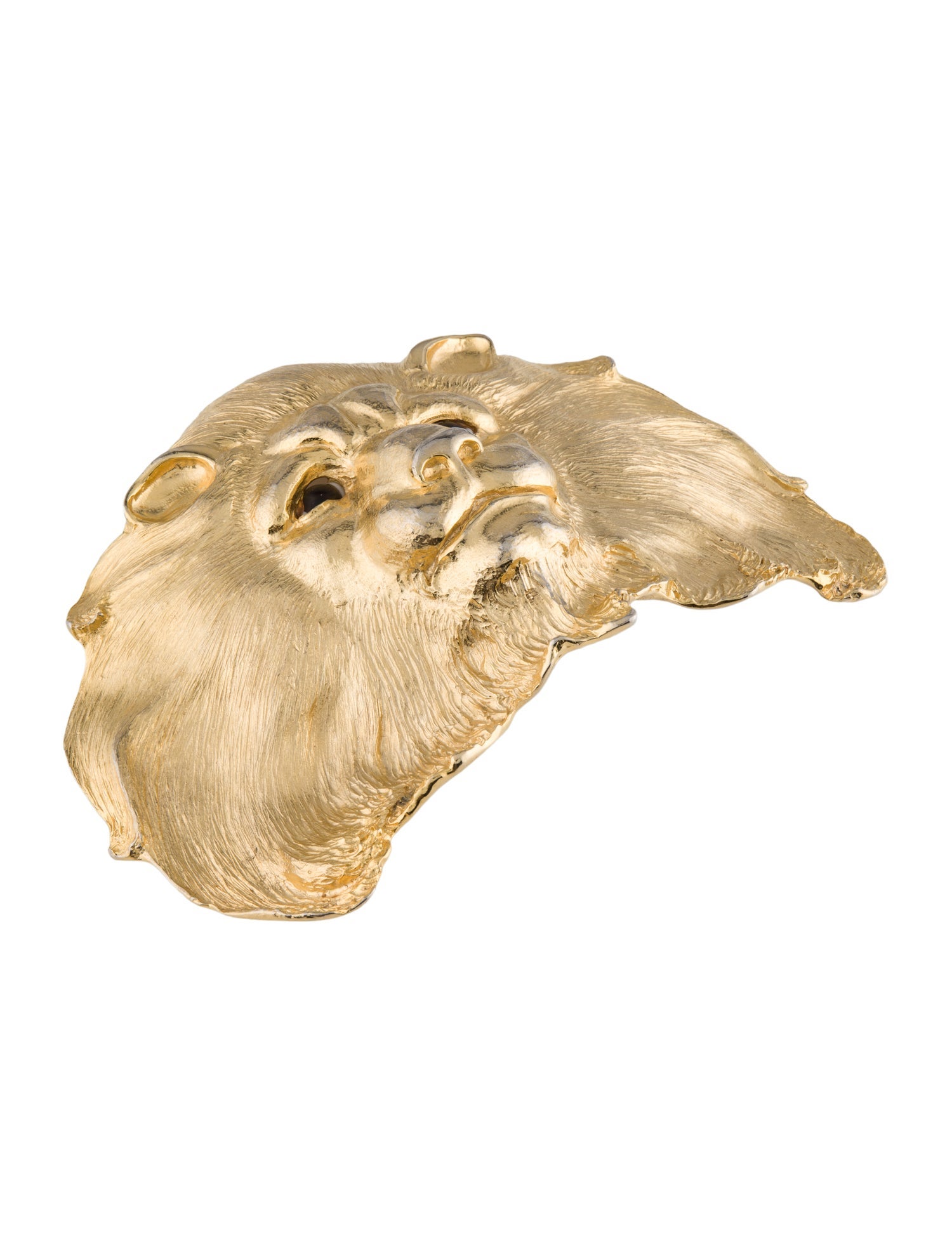 Christopher Ross Lion Head Buckle Belt Wide Waist Belt