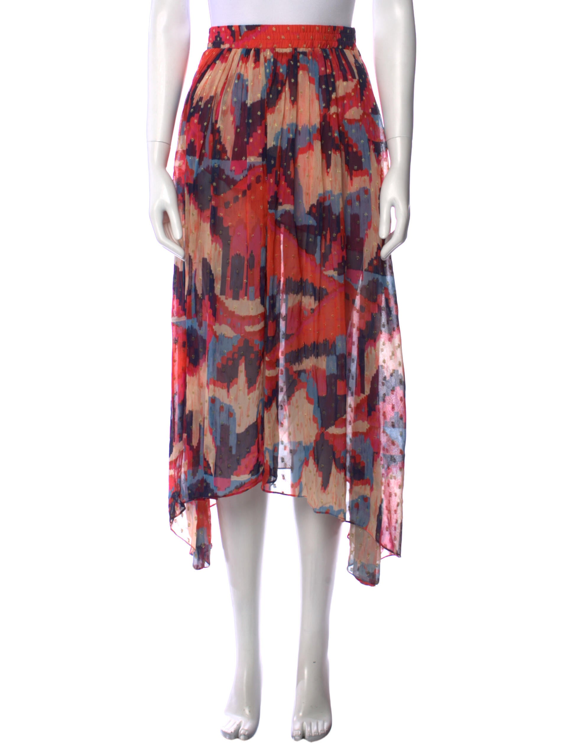 Chufy Floral Print Midi Length Skirt