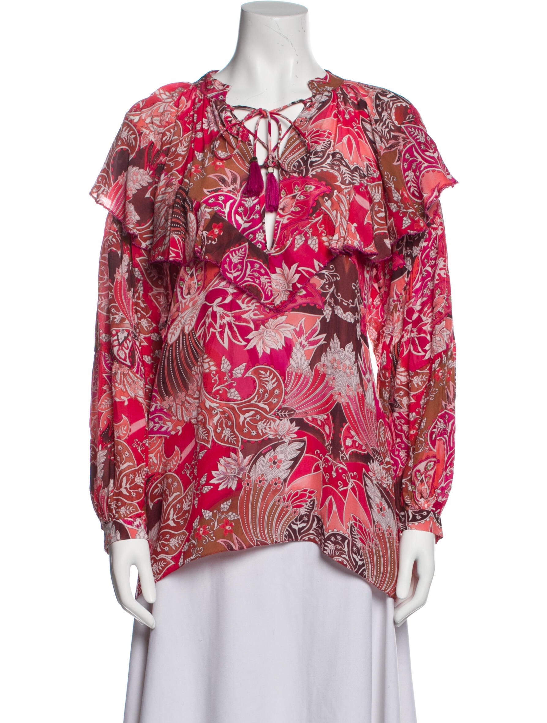 Chufy Floral Print V-Neck Blouse