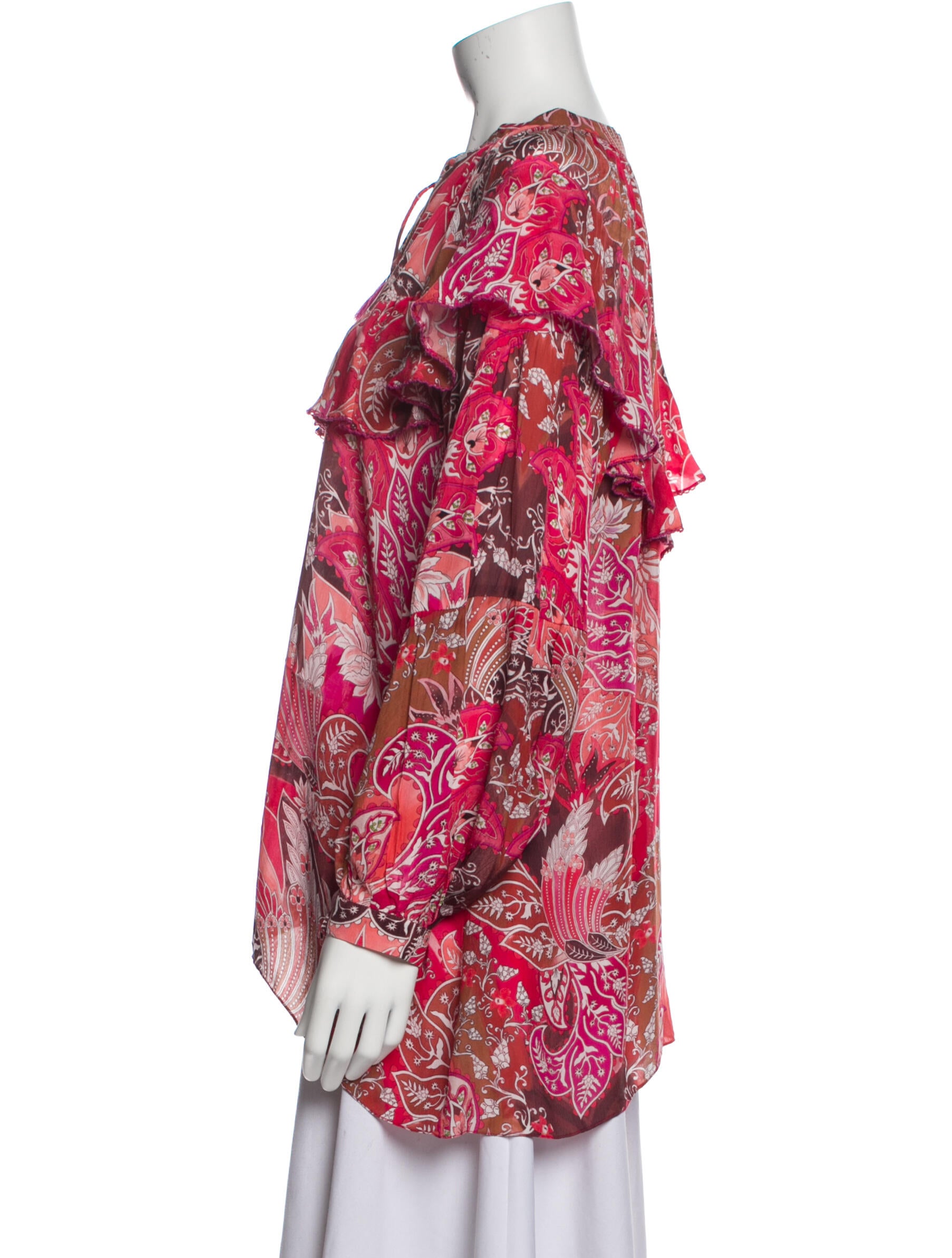 Chufy Floral Print V-Neck Blouse