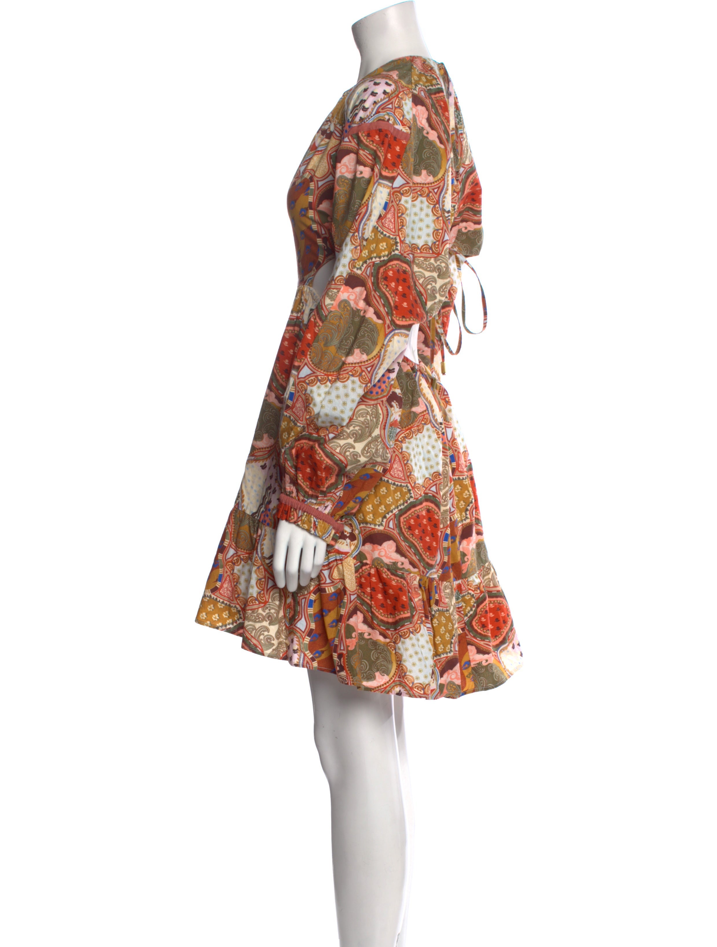Chufy Paisley Print Knee-Length Dress