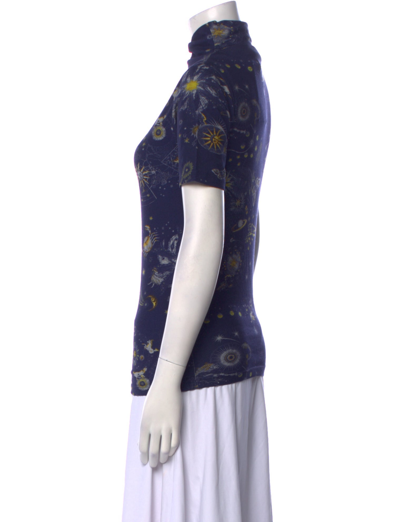 Chufy Floral Print Turtleneck T-Shirt w/ Tags