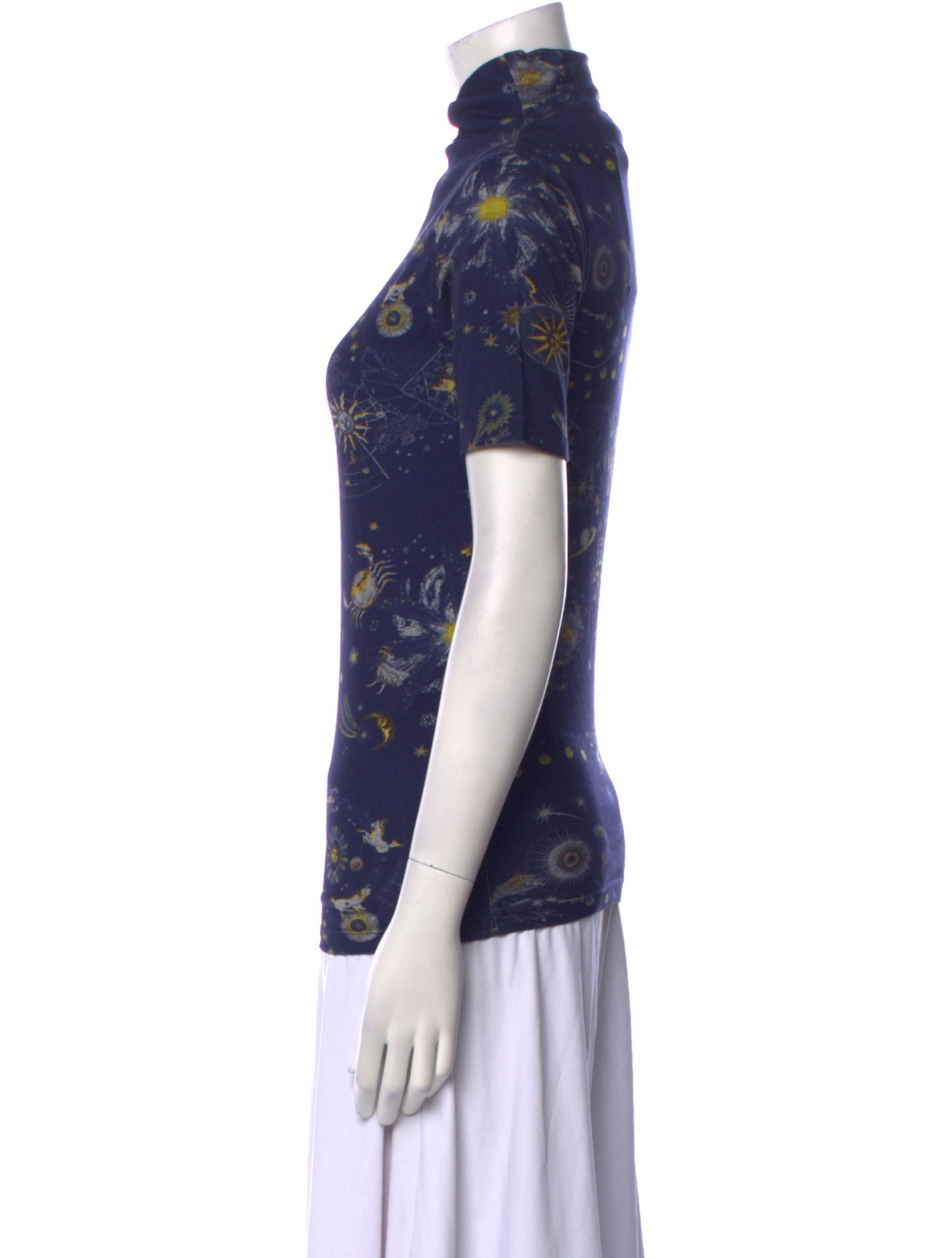 Chufy Floral Print Turtleneck T-Shirt w/ Tags