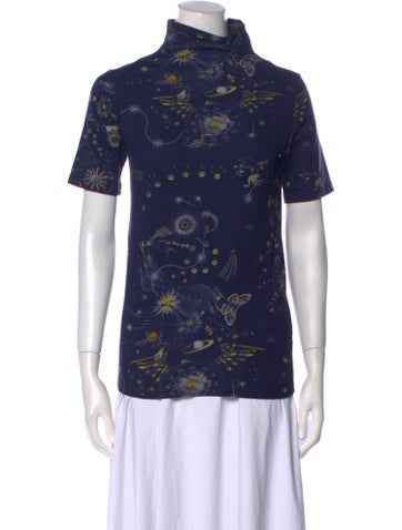 Chufy Tops Printed Turtleneck T-Shirt M