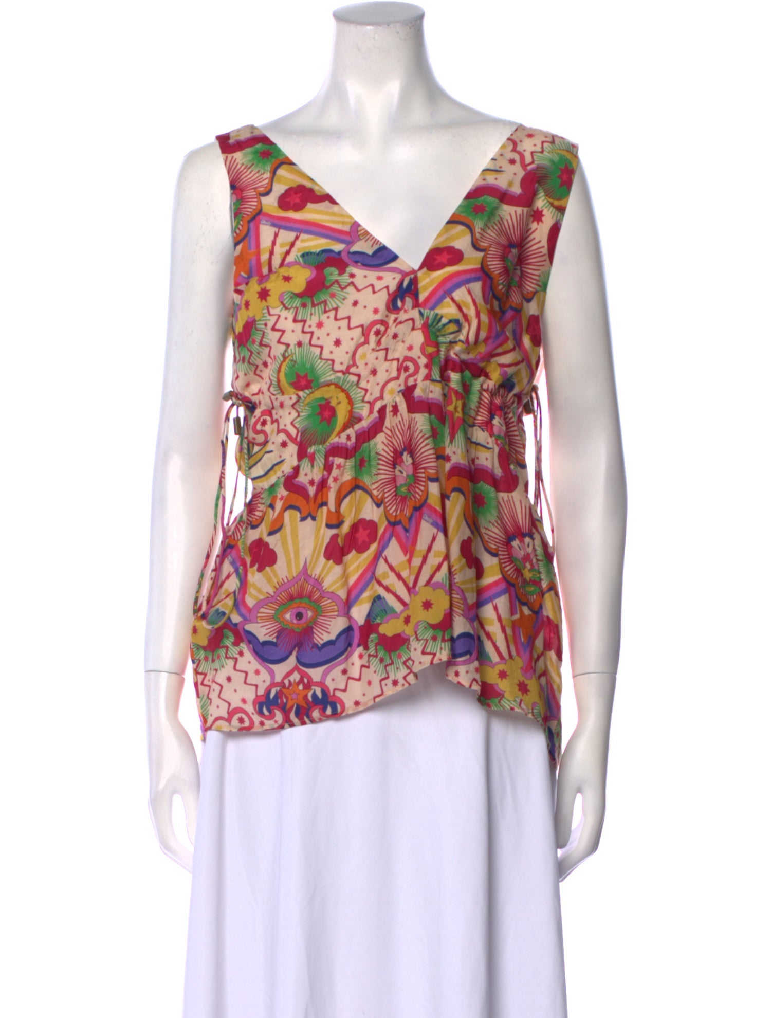 Chufy Printed V-Neck Blouse w/ Tags